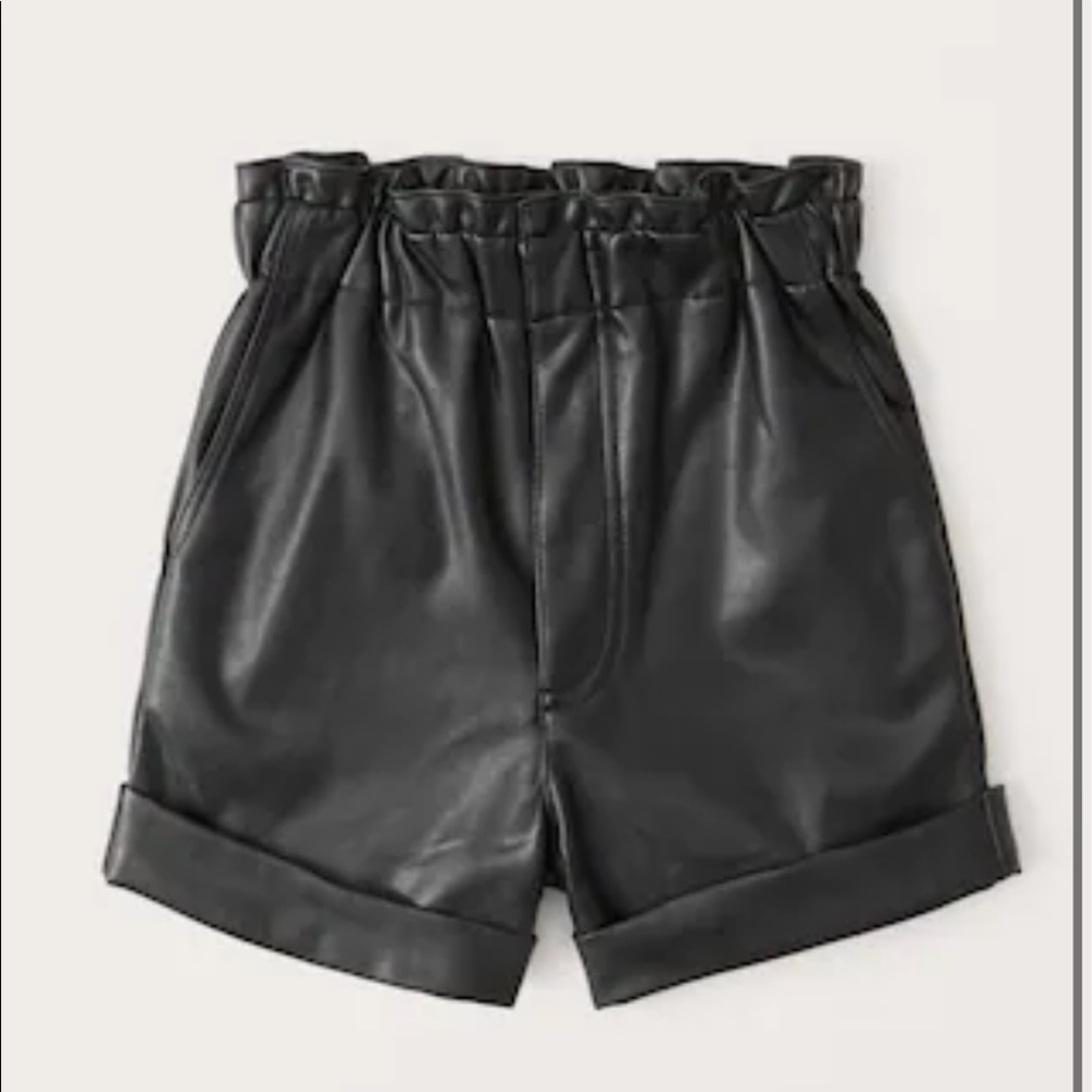 Abercrombie vegan leather shorts